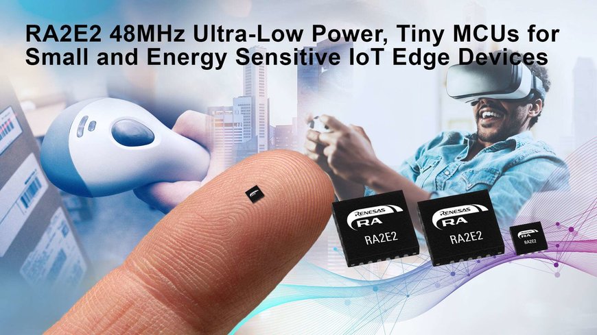 Renesas’ New RA MCU Group Delivers Ultra-Low Power, Innovative Peripheral Functions In Tiny Package